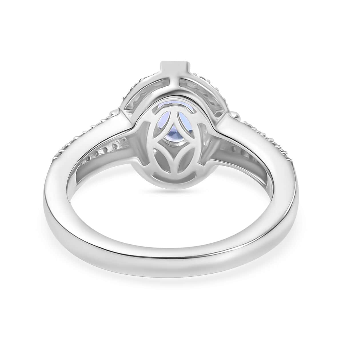 AAA Tanzanite and Multi Gemstone 1.20 ctw Art Deco Ring in 14K Rose Gold and Rhodium Over Sterling Silver (Size 10.0) image number 4