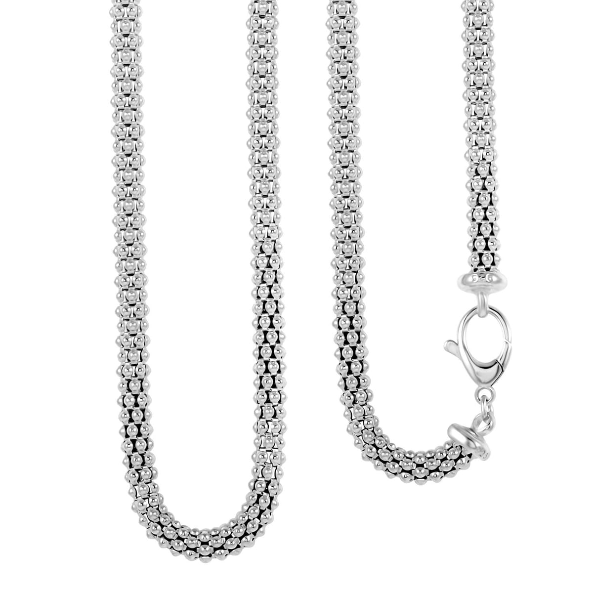 Italian La Bella Chain Necklace in Sterling Silver 22 Inches 23.40 Grams image number 0