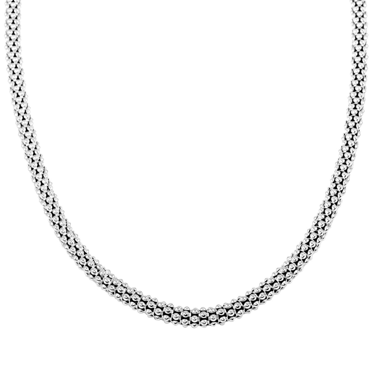 Italian La Bella Chain Necklace in Sterling Silver 22 Inches 23.40 Grams image number 1