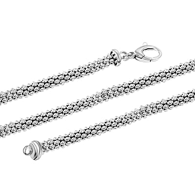Italian La Bella Chain Necklace in Sterling Silver 22 Inches 23.40 Grams