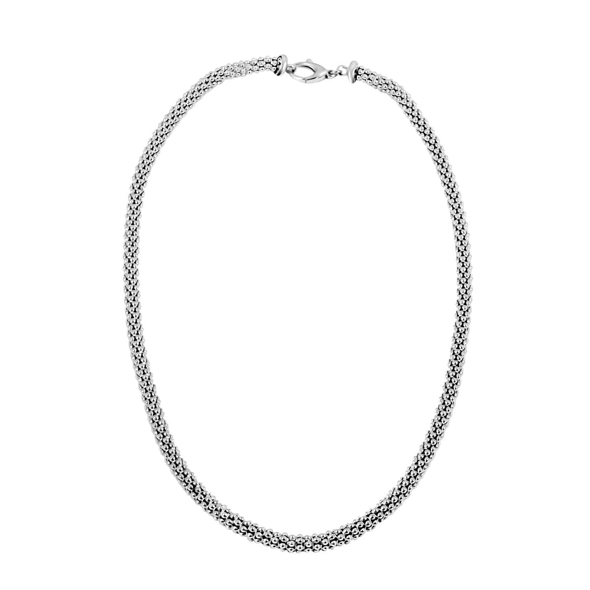 Italian La Bella Chain Necklace in Sterling Silver 22 Inches 23.40 Grams image number 3