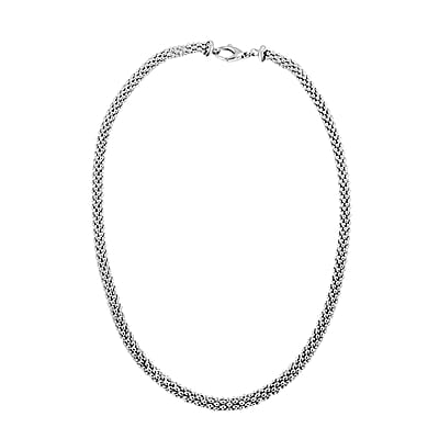 Italian La Bella Chain Necklace in Sterling Silver 22 Inches 23.40 Grams