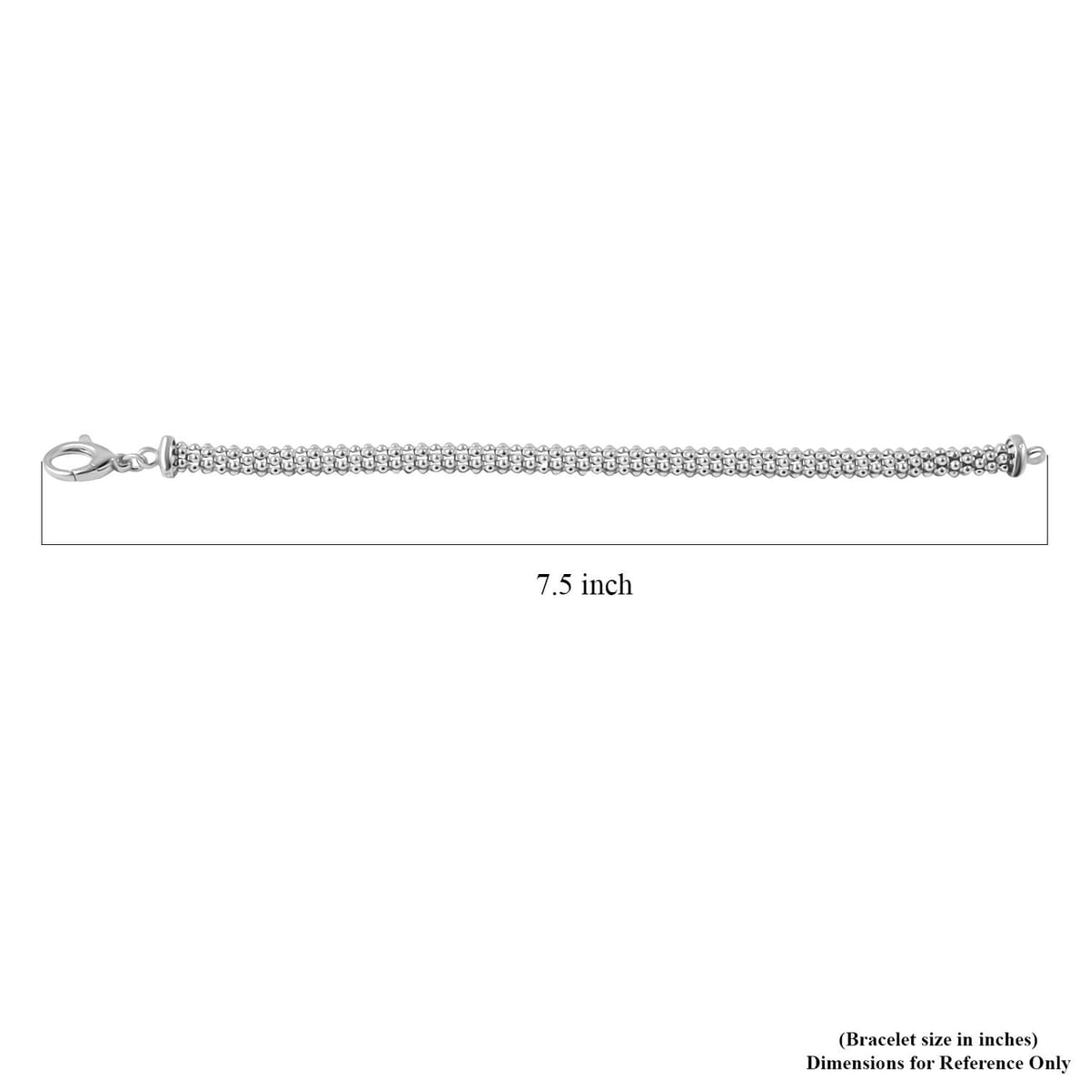 Italian La Bella Chain Bracelet in Sterling Silver (7.50 In) 9.50 Grams image number 3
