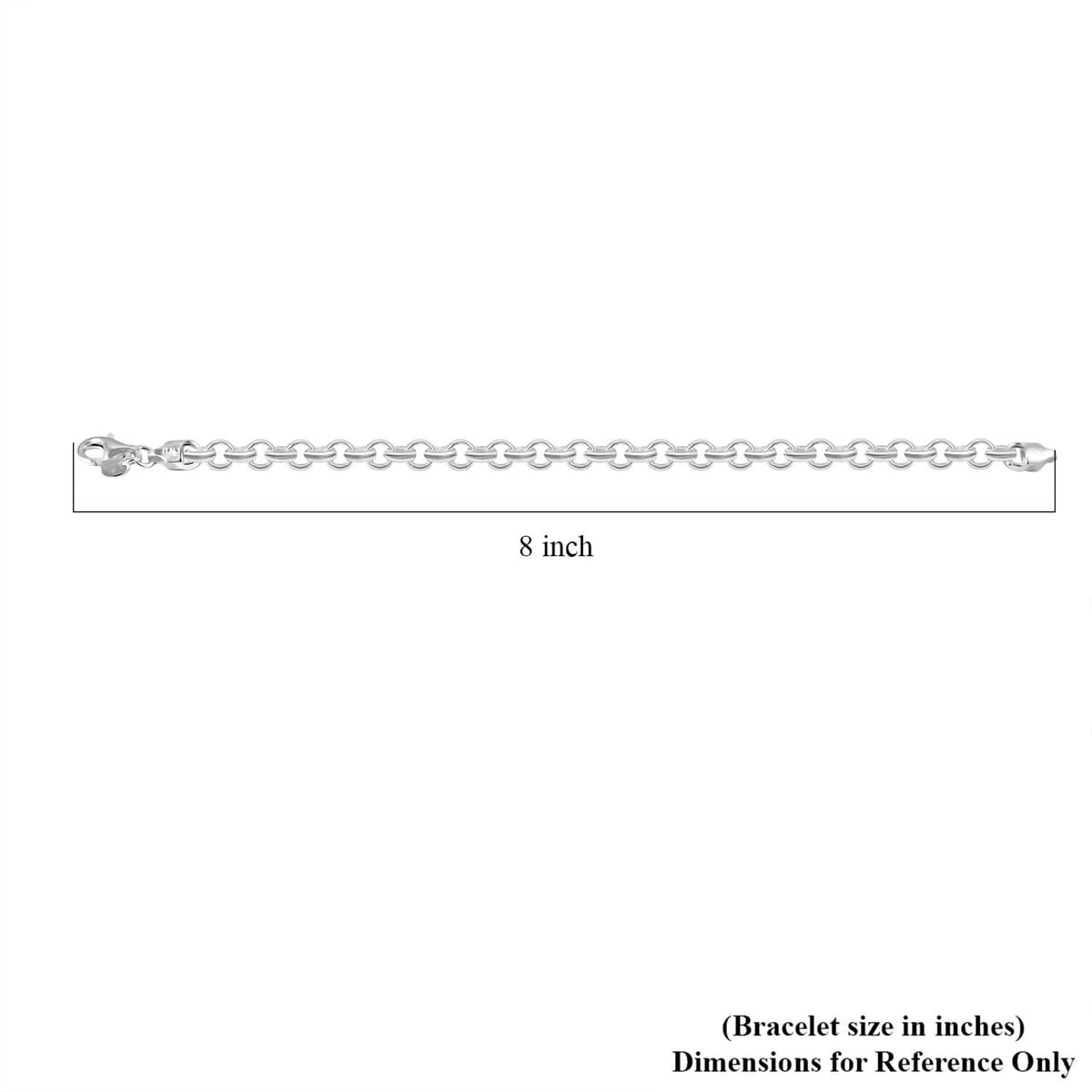 Italian La Bella Rolo Chain Bracelet in Sterling Silver (8.00 In) 9.09 Grams image number 4