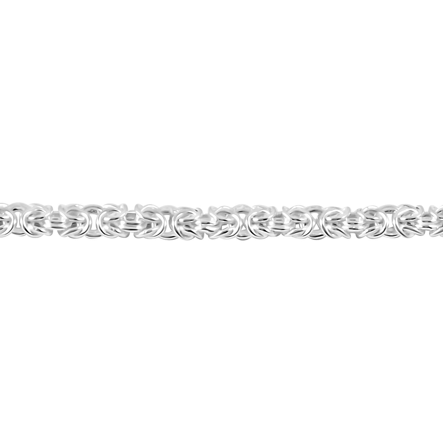 La Bella Italian Byzantine Chain Bracelet in Sterling Silver (8-9In) 12 Grams