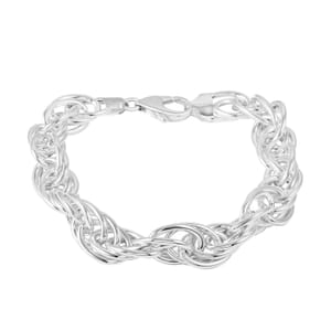 Italian La Bella Fantasia Chain Bracelet in Sterling Silver (8.00 In) 18.37 Grams