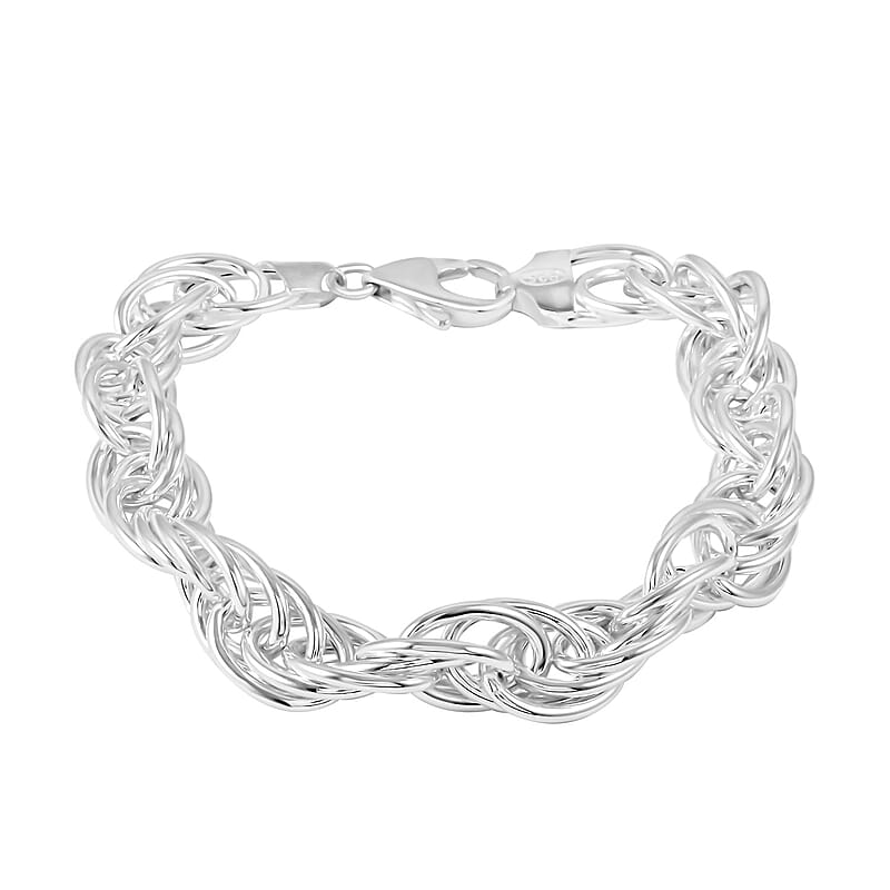 Italian La Bella Fantasia Chain Bracelet in Sterling Silver (8.00 In) 18.37 Grams