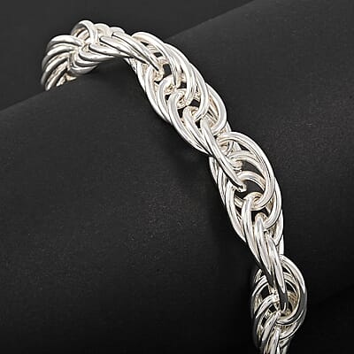 Italian La Bella Fantasia Chain Bracelet in Sterling Silver (8.00 In) 18.37 Grams