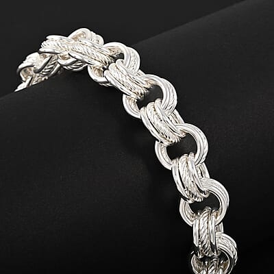 Italian La Bella Fantasia Chain Bracelet in Sterling Silver (8.00 In) 22.12 Grams