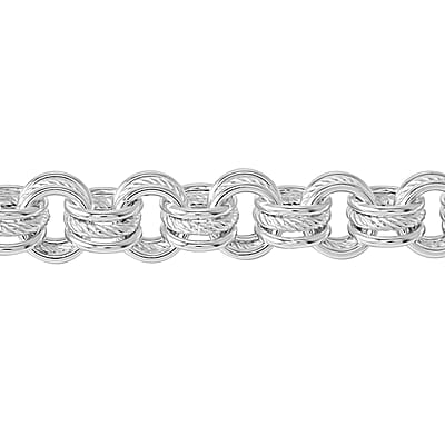 Italian La Bella Fantasia Chain Bracelet in Sterling Silver (8.00 In) 22.12 Grams