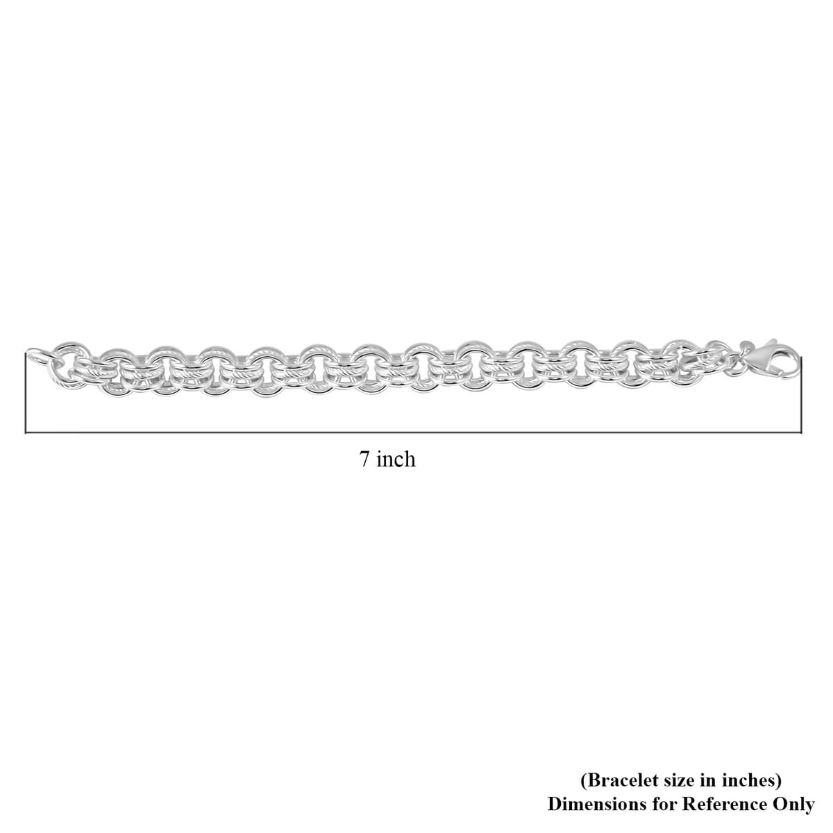 Italian La Bella Fantasia Chain Bracelet in Sterling Silver (8.00 In) 22.12 Grams image number 4