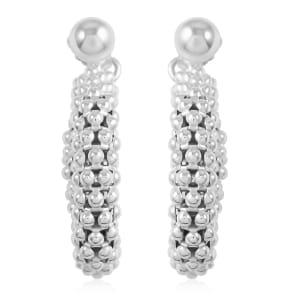 Italian La Bella Earrings in Sterling Silver 6.38 Grams