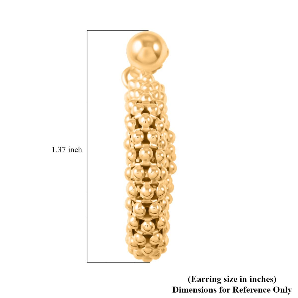 Italian La Bella Earrings in 14K YG Over Sterling Silver 7 Grams image number 4