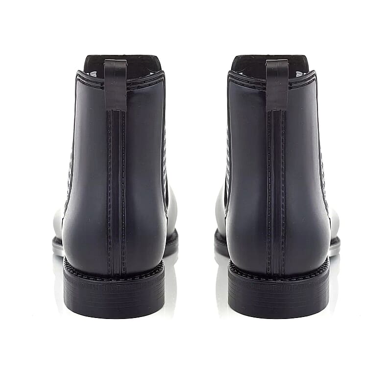 Henry Ferrera Matte Black Marsala Houndstooth Ankle Boot - Size 6