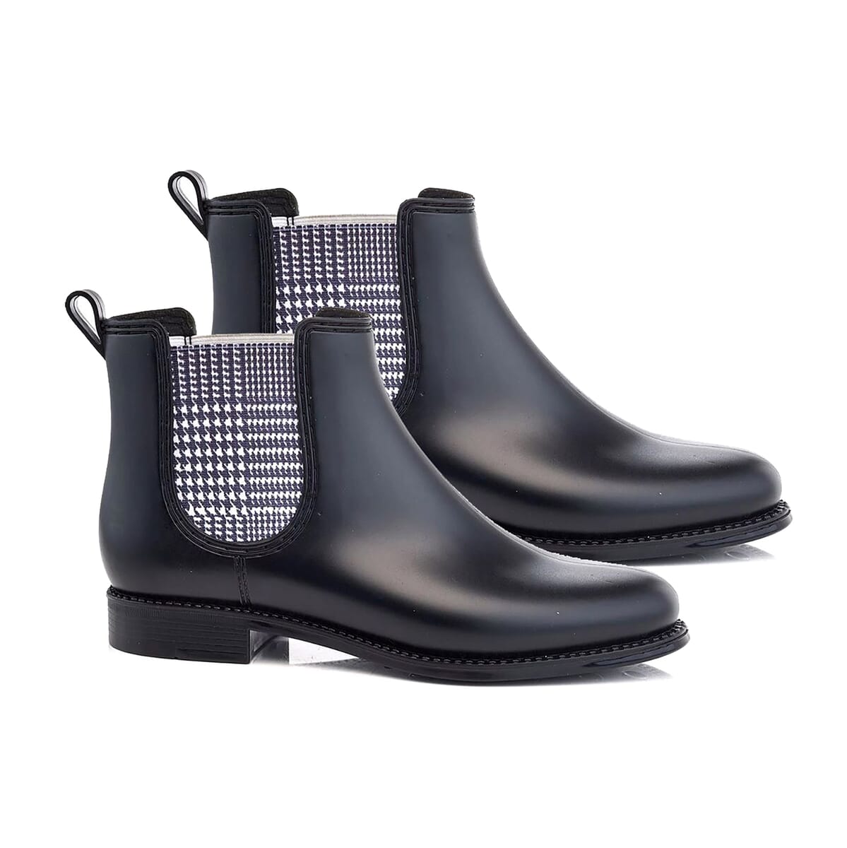 Henry Ferrera Matte Black Marsala Houndstooth Ankle Boot - Size 8 image number 0