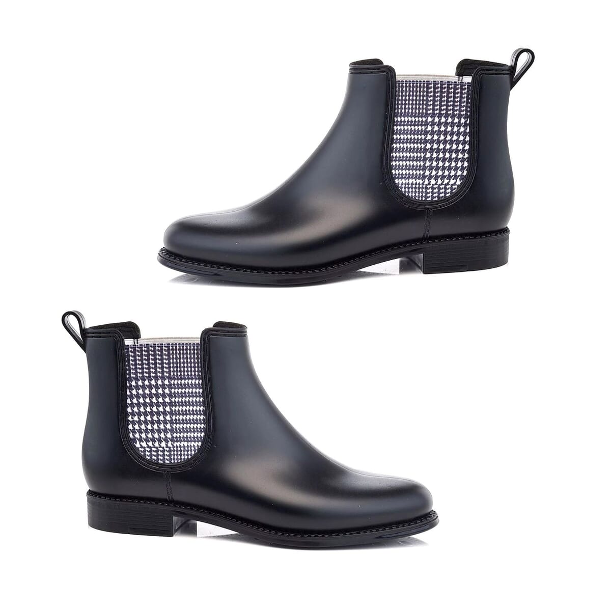 Henry Ferrera Matte Black Marsala Houndstooth Ankle Boot - Size 8 image number 1