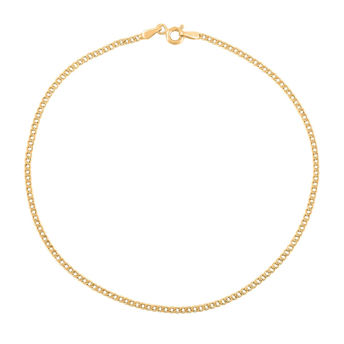 Cuban Anklet in 14K Yellow Gold 1.10 Grams 10 Inches image number 0