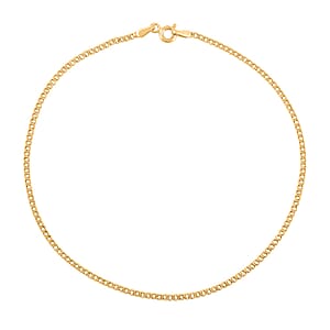 Cuban Anklet in 14K Yellow Gold 1.10 Grams 10 Inches