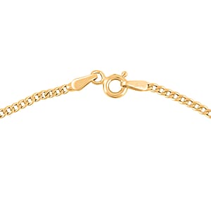 Cuban Anklet in 14K Yellow Gold 1.10 Grams 10 Inches