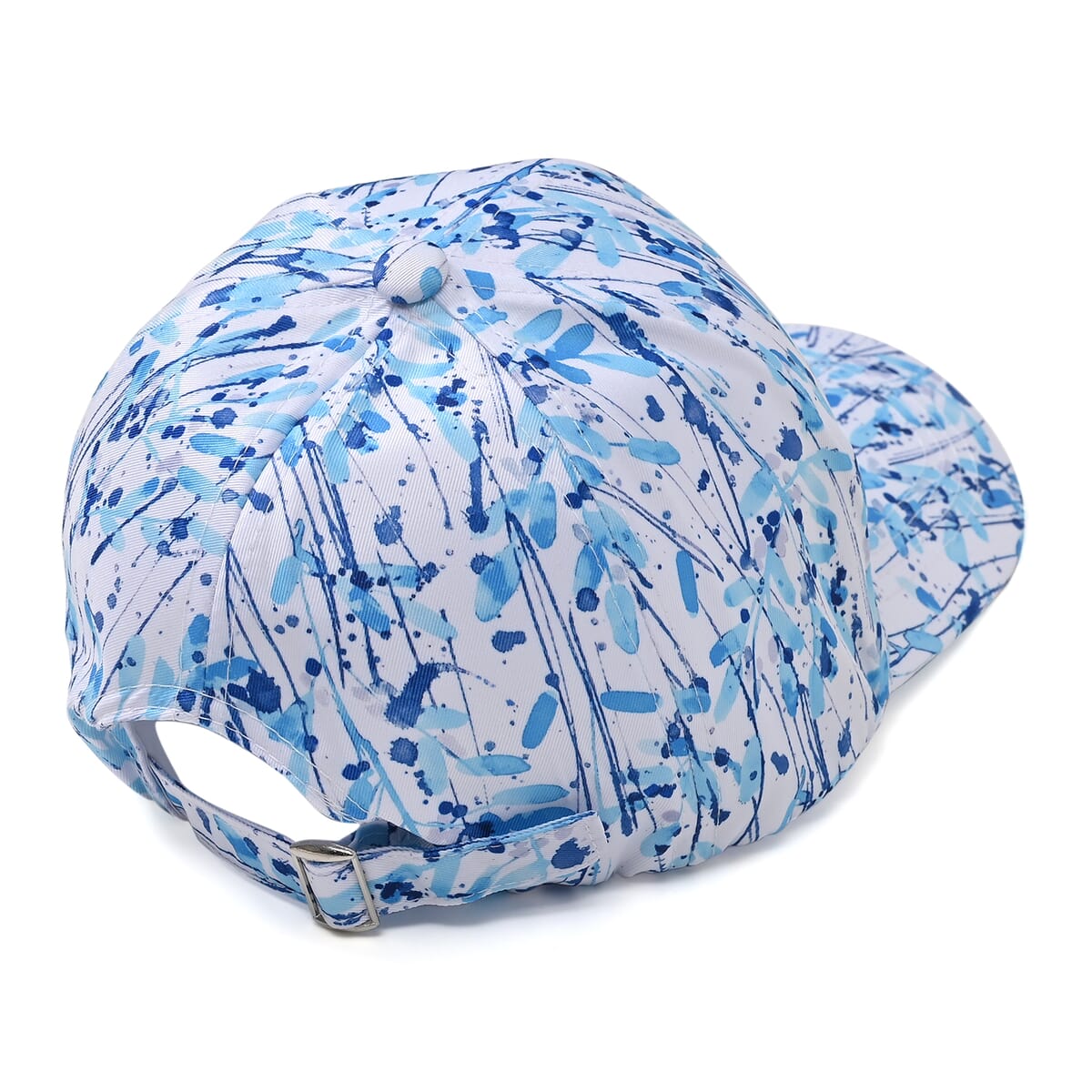 Set of 2, Blue Floral Pattern Scarf and Cap image number 6