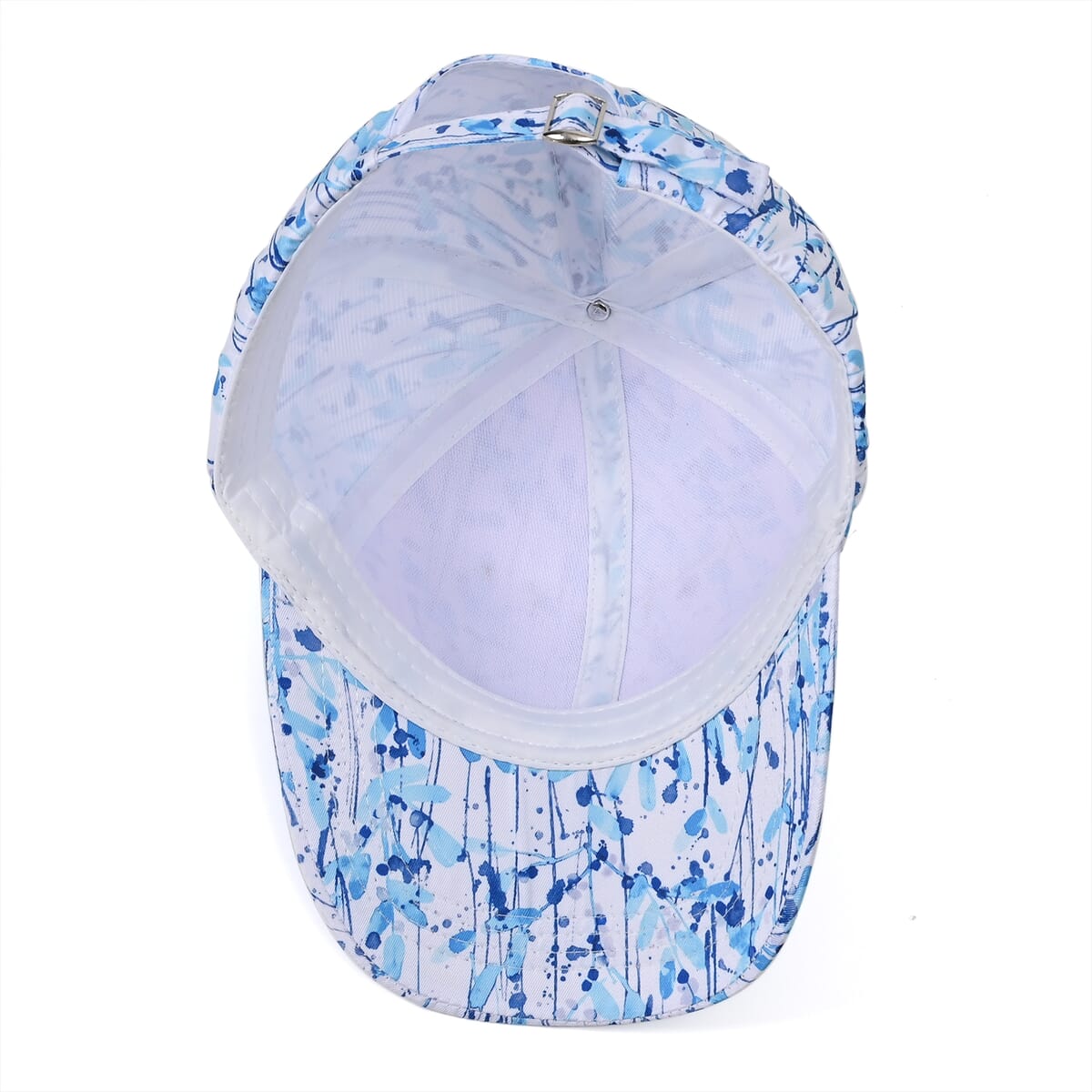 Set of 2, Blue Floral Pattern Scarf and Cap image number 7