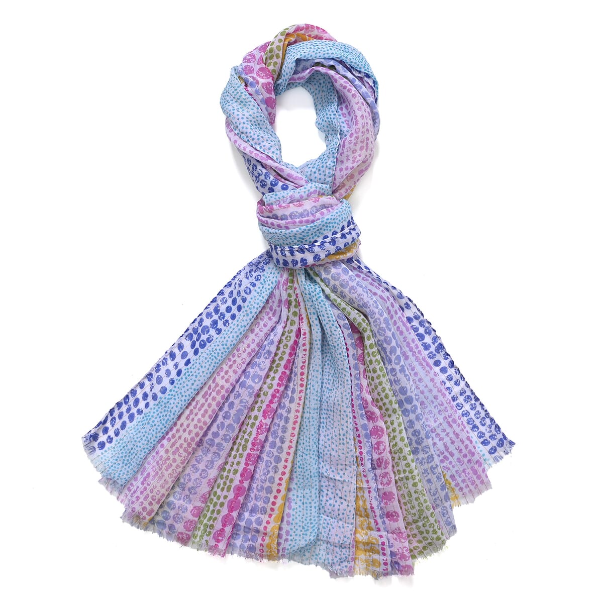 Set of 2, Purple Floral Pattern Scarf and Cap image number 1