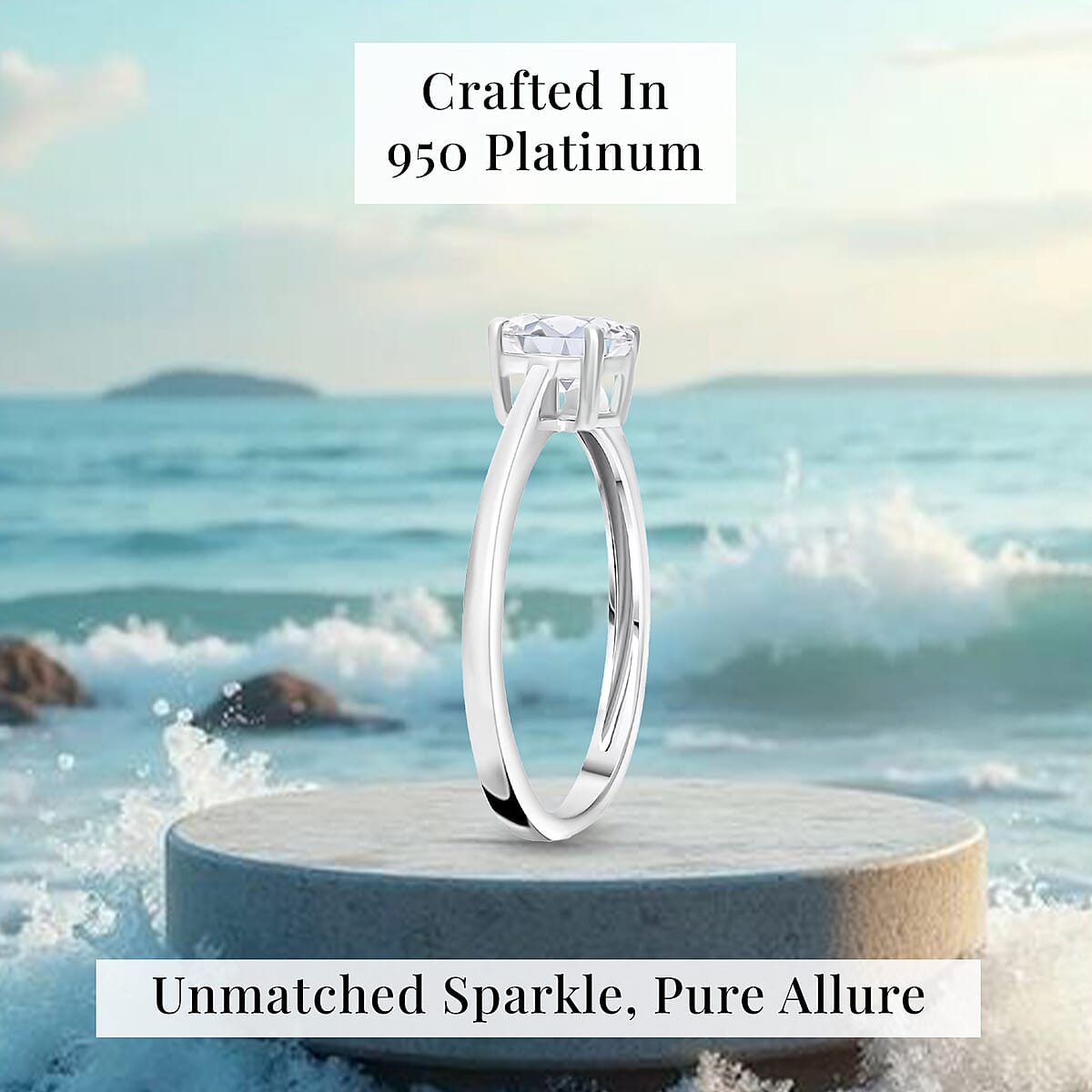 SGL Certified Asscher Cut Luxuriant Lab Grown Diamond G-H VS 2.00 ctw Ring in 950 Platinum (Size 5.0) image number 2