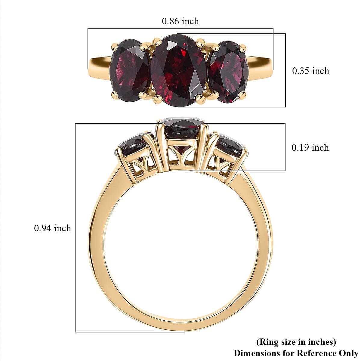 Luxoro 10K Rose Gold Premium Anthill Garnet Ring (Size 10.5) 3.40 ctw image number 5