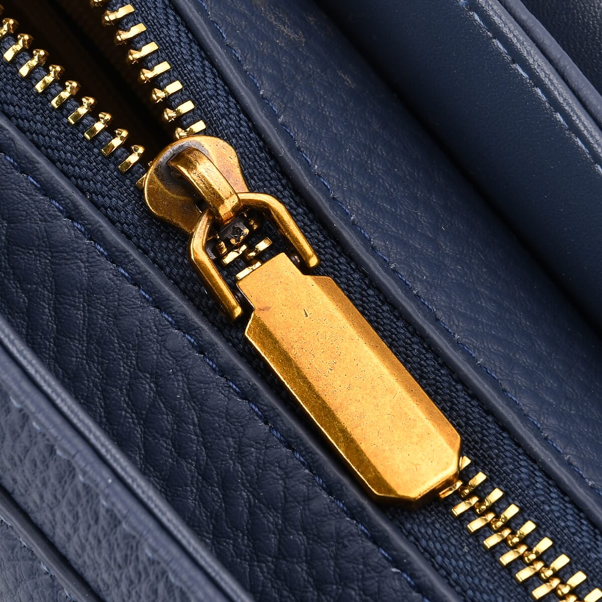 Italy Retro Noble Collection Blue Genuine Leather Crossbody Bag with Adjustable Shoulder Strap (12x5.32x7.09) image number 5