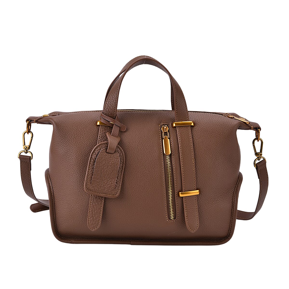 Italy Retro Noble Collection Brown Genuine Leather Crossbody Bag with Adjustable Shoulder Strap (11.42x4.92x9.45) image number 0