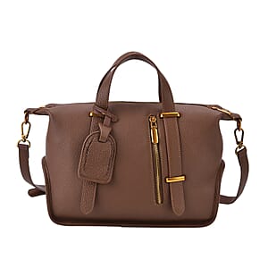 Italy Retro Noble Collection Brown Genuine Leather Crossbody Bag with Adjustable Shoulder Strap (11.42x4.92x9.45)