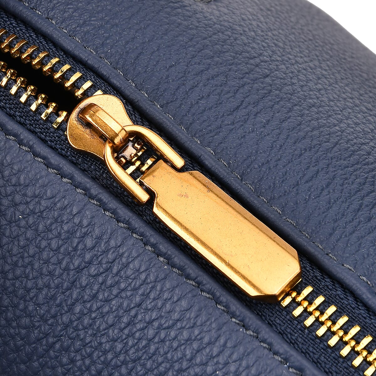 Italy Retro Noble Collection Blue Genuine Leather Crossbody Bag with Adjustable Shoulder Strap (11.42x4.92x9.45) image number 5