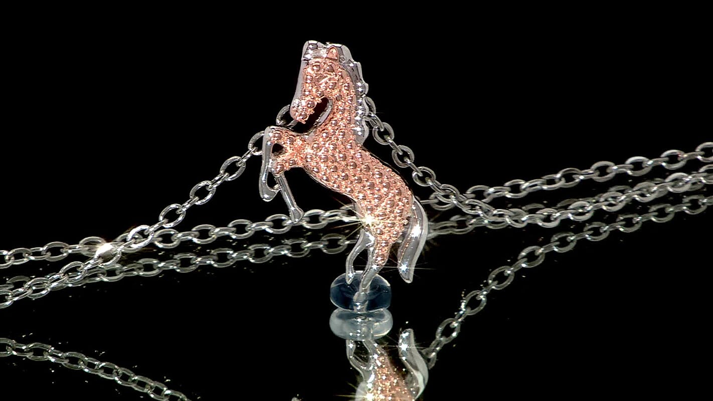 D'Joy Natural Champagne Diamond Pendant without Chain in Platinum Over Sterling Silver