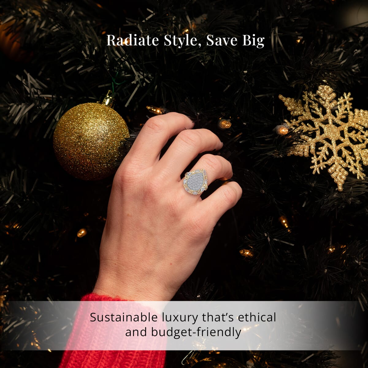 Luxuriant Lab Grown Diamond G-H SI 1.00 ctw Vintage Filigree Ring in 18K Vermeil YG and Rhodium Over Sterling Silver (Size 9.0) image number 1