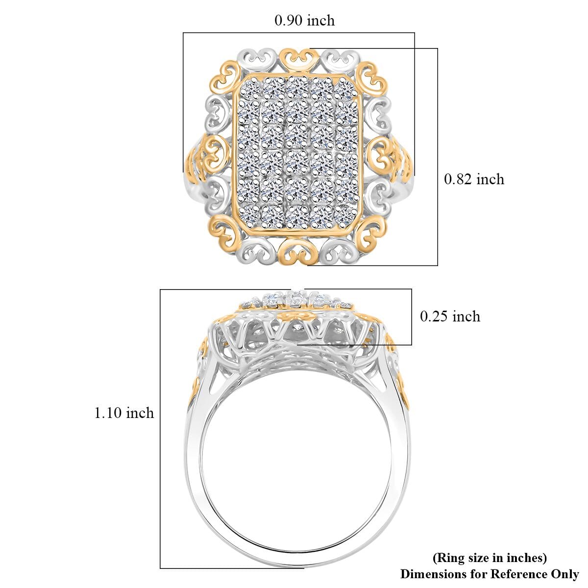 Luxuriant Lab Grown Diamond G-H SI 1.00 ctw Vintage Filigree Ring in Rhodium Over Sterling Silver (Size 10.0) image number 5