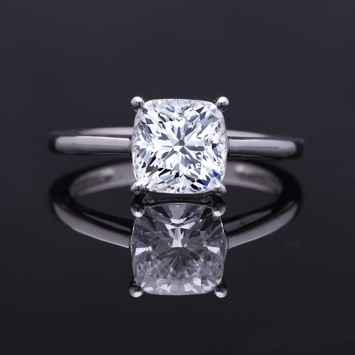 IGI Certified 950 Platinum Asscher Cut Luxuriant Lab Grown Diamond (G, VS2) Ring (Size 8.0) 5.00 ctw image number 1