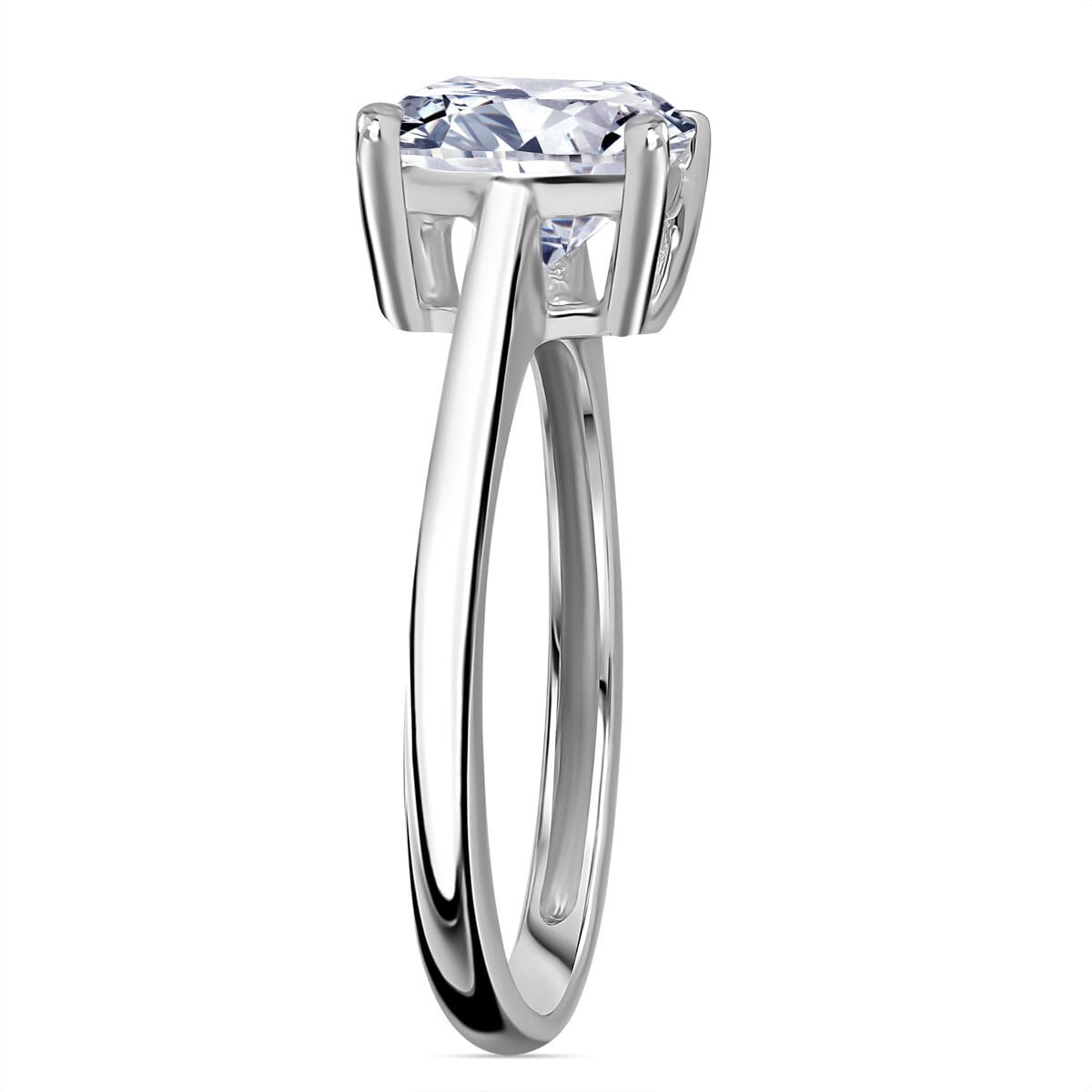 IGI Certified 950 Platinum Asscher Cut Luxuriant Lab Grown Diamond (G, VS2) Ring (Size 8.0) 5.00 ctw image number 3