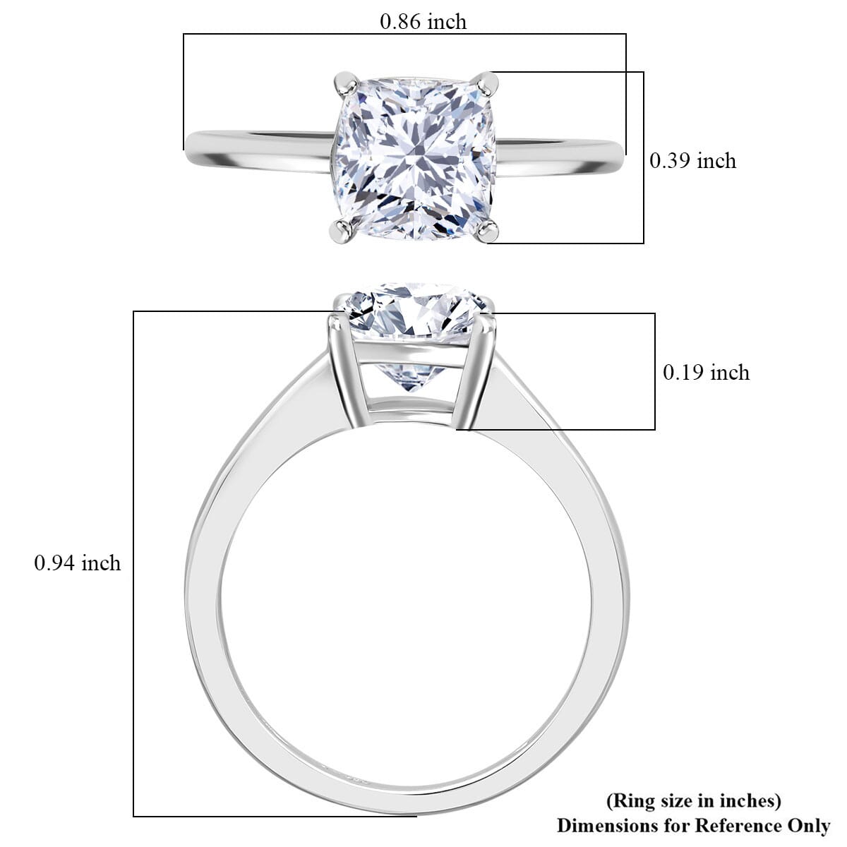 IGI Certified 950 Platinum Asscher Cut Luxuriant Lab Grown Diamond (G, VS2) Ring (Size 8.0) 5.00 ctw image number 5