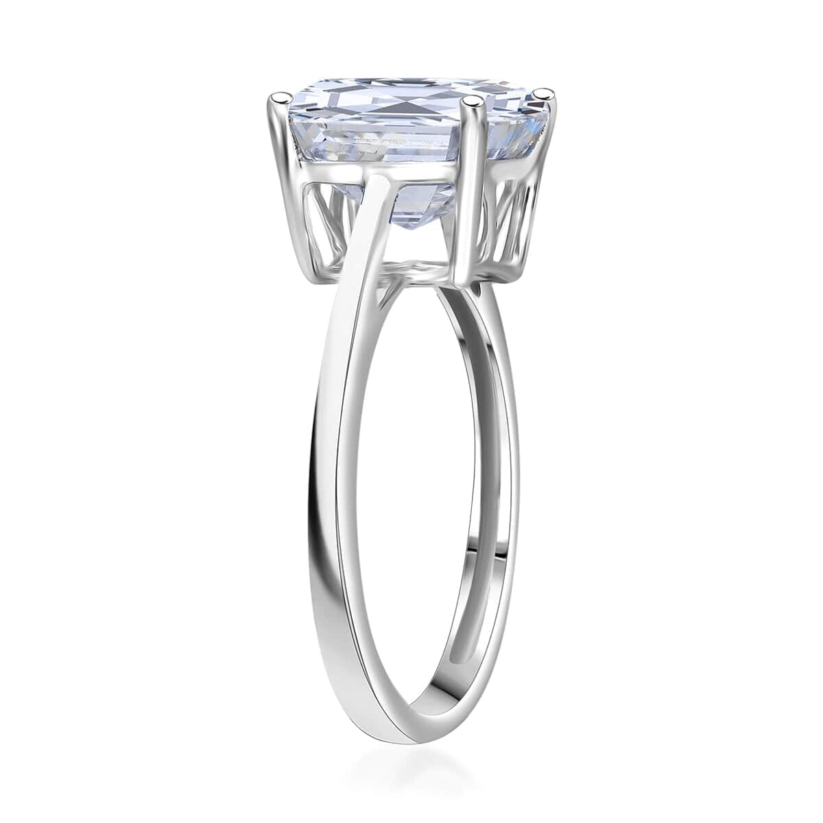 IGI Certified 950 Platinum Asscher Cut Luxuriant Lab Grown Diamond (G, VS2) Ring (Size 9.0) 5.00 ctw image number 2