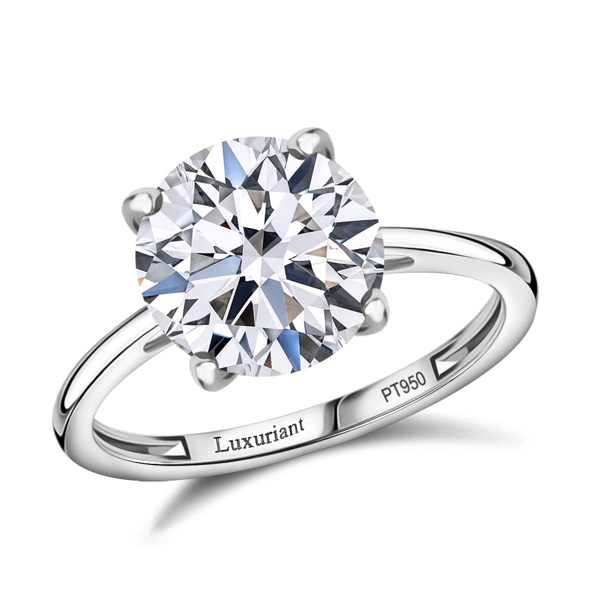 IGI Certified 950 Platinum Luxuriant Lab Grown Diamond (G, VS2) Ring (Size 9.0) 5.00 ctw image number 0