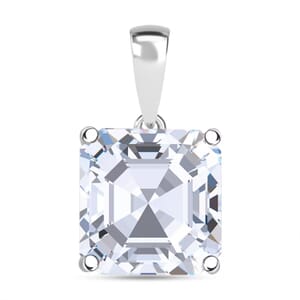 IGI Certified Asscher Cut Luxuriant Lab Grown Diamond G VS2 5.00 ctw Pendant without Chain in 950 Platinum