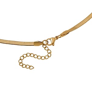 Green Howlite 2.00 ctw Necklace in ION Plated YG Stainless Steel 20 Inches