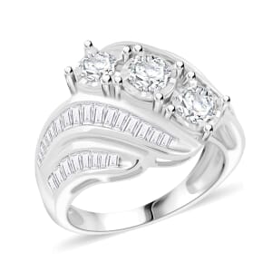 White Diamond 2.00 ctw Ring in 10K White Gold (Size 9.0) 5.35 Grams