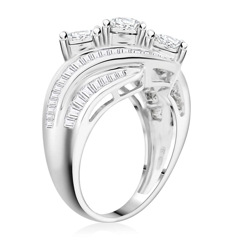 White Diamond Ring in 10K White Gold 2.00 ctw (Size 9.0)
