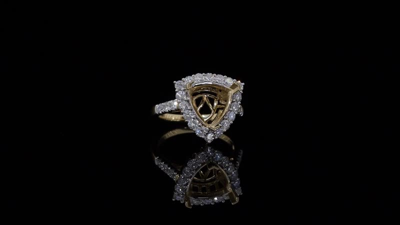 Luxoro Diamond (I2) 1.34 ctw Mounting Ring in 14K Yellow Gold (Size 7.0) 5.10 Grams