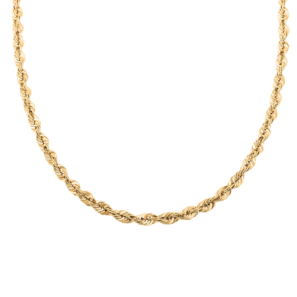 10K Yellow Gold 4.5mm Rope Chain Necklace 24 Inches 10.20 Grams image number 2