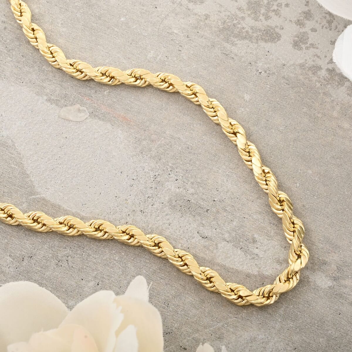 10K Yellow Gold 4.5mm Rope Chain Necklace 26 Inches 10.50 Grams image number 1