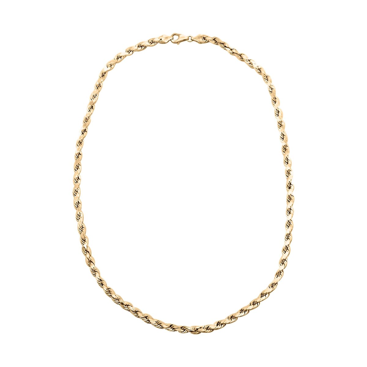 10K Yellow Gold 4.5mm Rope Chain Necklace 26 Inches 10.50 Grams image number 4