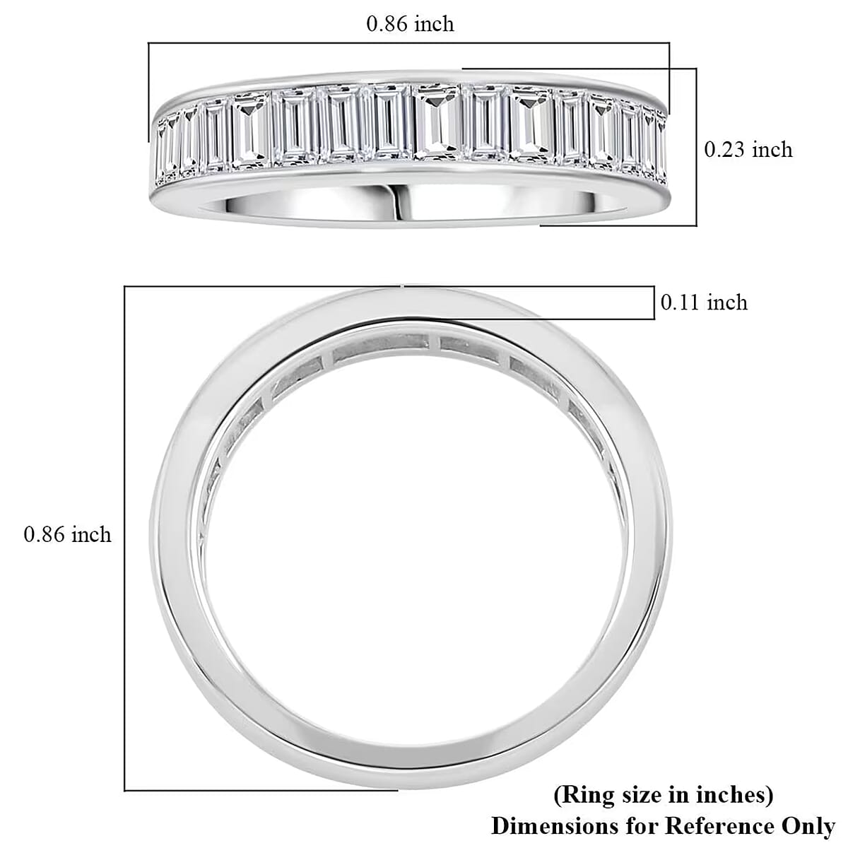 Luxuriant Lab Grown Diamond (G, SI) Ring in Sterling Silver (Size 6.0) 0.55 ctw image number 7