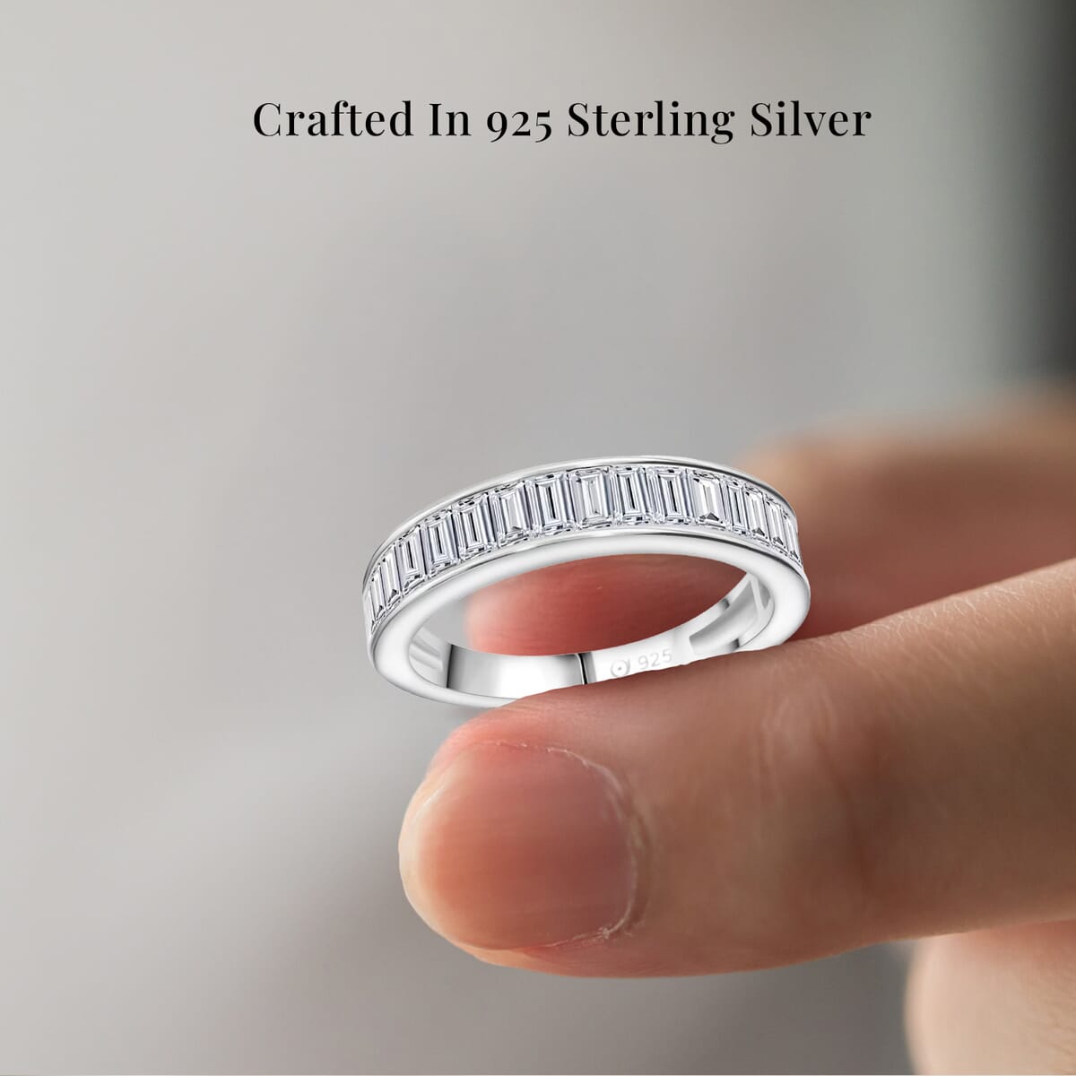 Luxuriant Lab Grown Diamond (G, SI) Ring in Sterling Silver (Size 8.0) 0.55 ctw image number 2